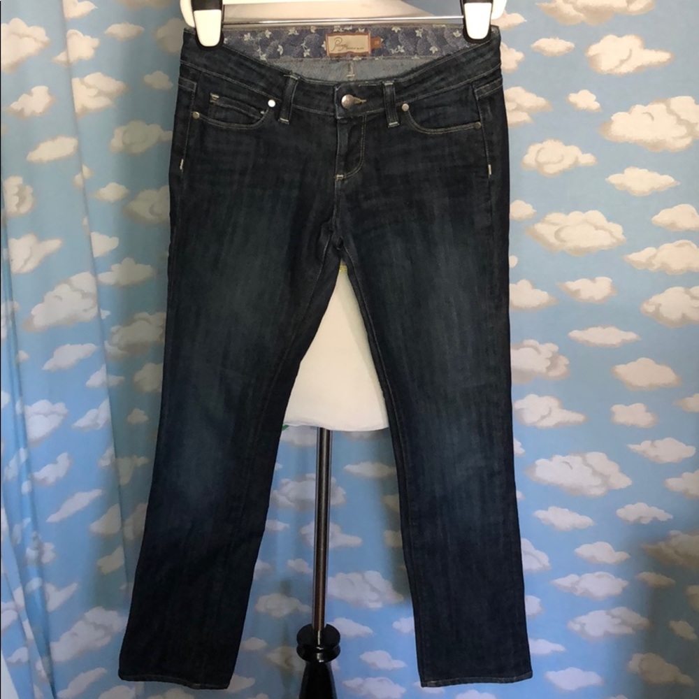 PAIGE Vintage Y2K Blue Heights Low Rise Jeans Dark Wash Size 26